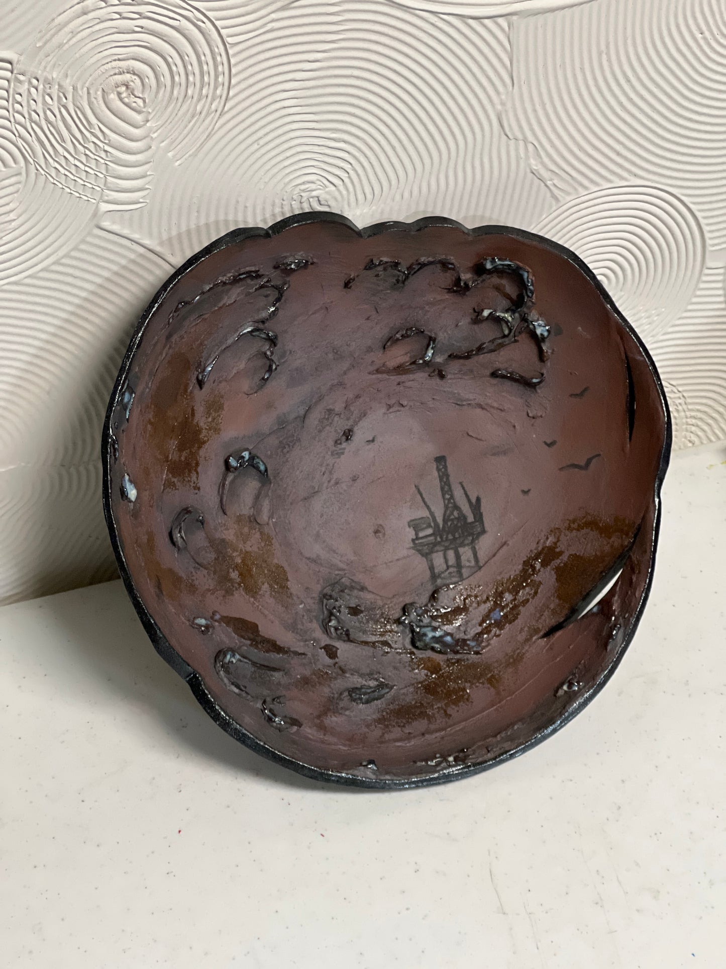 Oil Rig Art Bowl